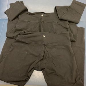 Two pairs of Lululemon leggings.